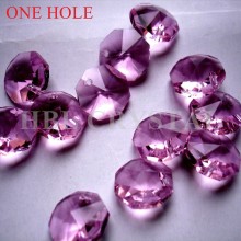 14mm Lilac color Crystal glass bead curtain crystal octagon beads in 1 hole home decoration accessories