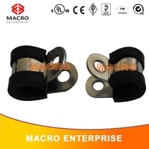 black rubber lined hose clamps