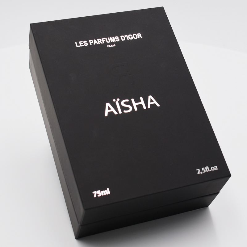 Boîte d'emballage de parfum de style livre noir