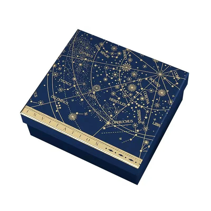 Starry Sky Gift Box Custom Printing Pattern Logo Advanced Exquisite Gift Box Wholesale Custom Luxury Custom Printed Logo