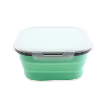 Boîte à lunch pliable en silicone pour le stockage des aliments