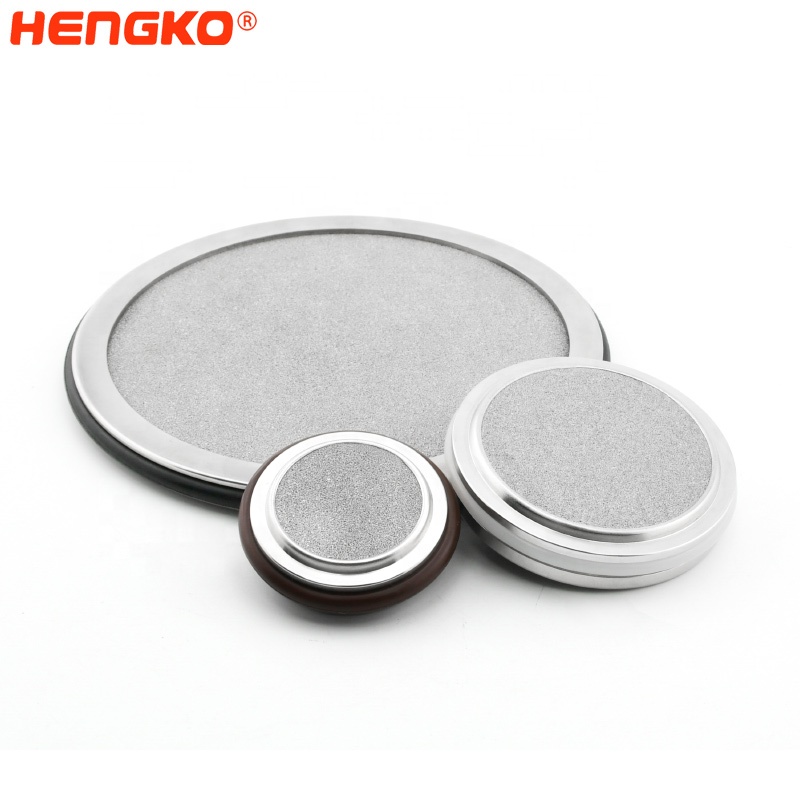 HENGKO High Temperature Sintered 304 316 L stainless steel  porous metal powder filter plate disc for food and beverage