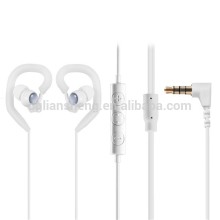 Ear hook sport earphone wired white ear phone with epoxy