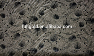 cation jacquard plain dye black foil fabric