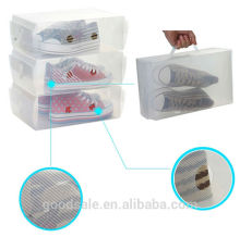 3X Transparent Plastic Shoe Storage shoes Boxes Foldable Organizer for man