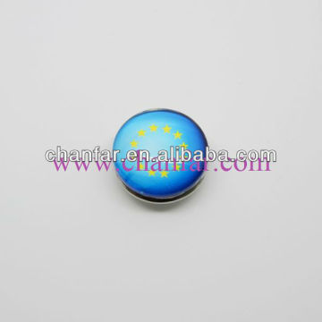 Newest Flag Button Glass Button Charms Snap