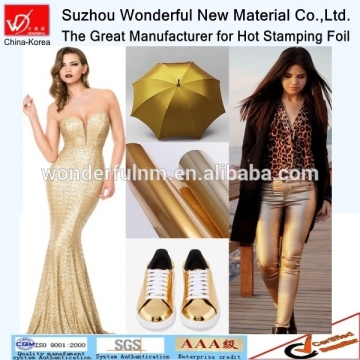 single color gold hot stamping foil for textile