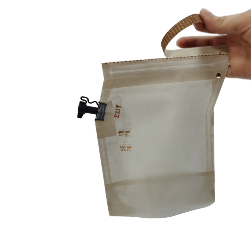 Bolsa de papel kraft con canalón para cafetera y filtro de té y café de 400 ml