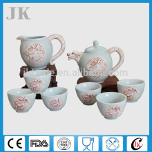 Wholesale chinese tea set,famous ceramic chinese tea set with emboss
