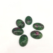 Egg Shaped Red And Green Ring Face Gemstones