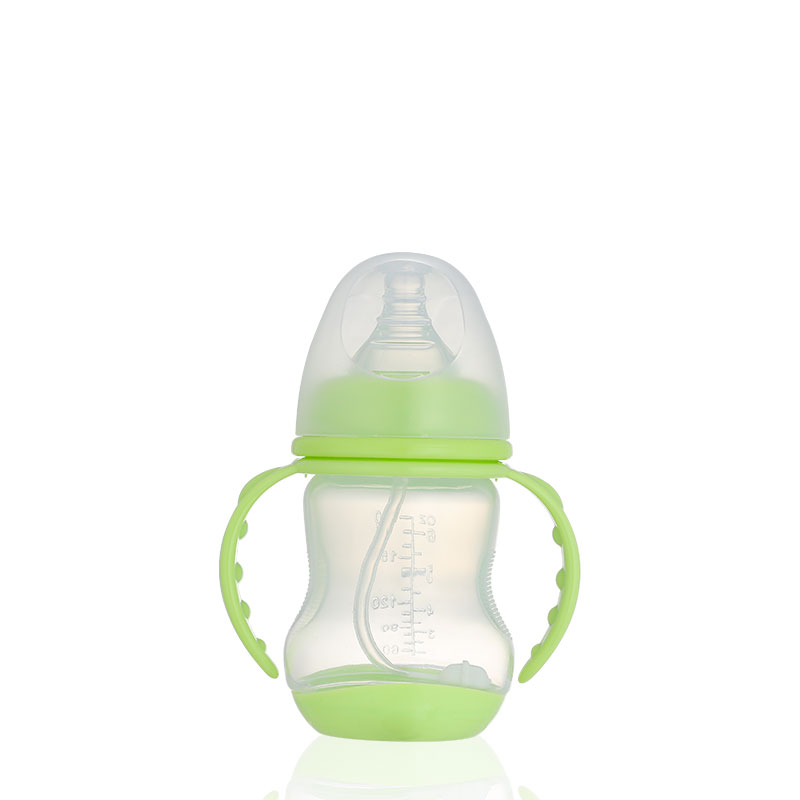 Straw Milk Leak Proof Boy Custom Branding Feeder Feeding Hand Free Wide Mouth Plastic Girl Natural Baby Bottle