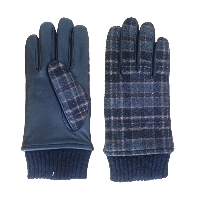 Polyester Fabric Gloves Twill Plaid