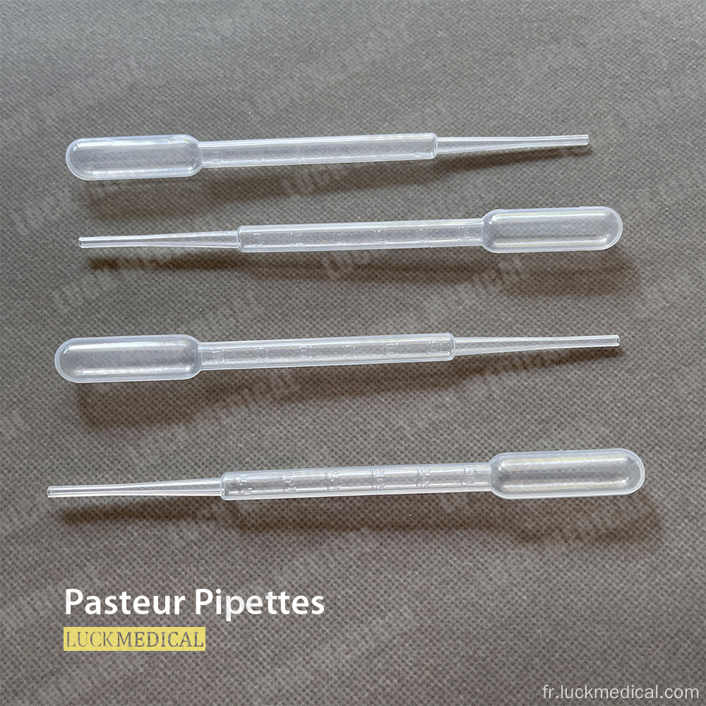 Pipettes de pasteur graduées de 3 ml