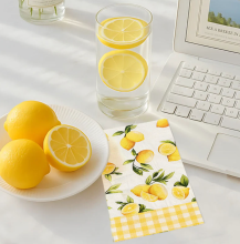 Gingham Print 3 Ply Disposable Paper Guest Towels