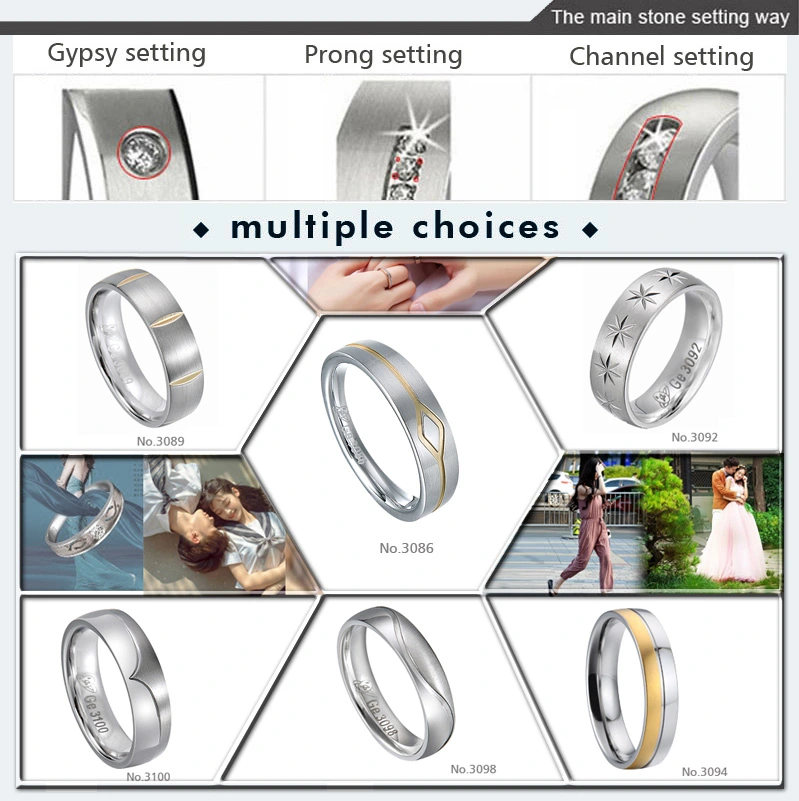 No Plating Women and Mens Titanium Material Signet Ring Custom