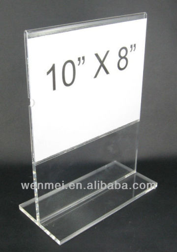 Acrylic Menu Holder 8'' x 10 '', Desk Sign Holder (AH-003 )