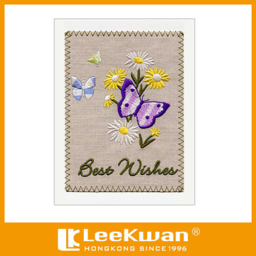 Lovely Butterfly Design Festive Cards Embroidery Greeting Cards