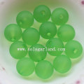 Vintage Matte Crystal Acrylic Round Smooth Spacer Beads