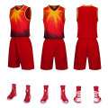 Sublimatie basketbaluniform van polyester met zak vooraan