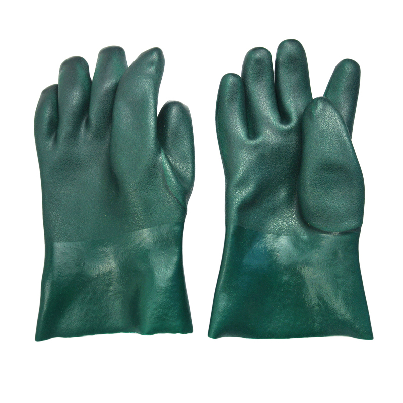 Luvas químicas de PVC verde 11 &#39;&#39;