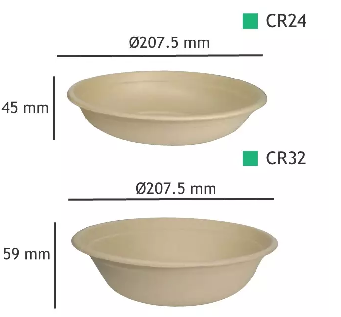 Disposable Sugar bagasse salad bowl