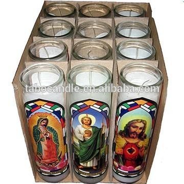 wholesale church glass candle