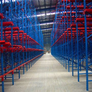 Drive through pallet racks system