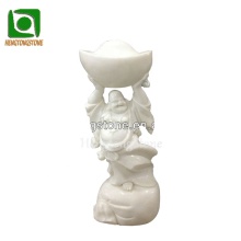 White Marble Buddha Statue - Religious Decorative Stone Craft