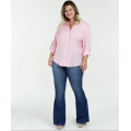 Toppar och blusar Plus Size långärmad blus