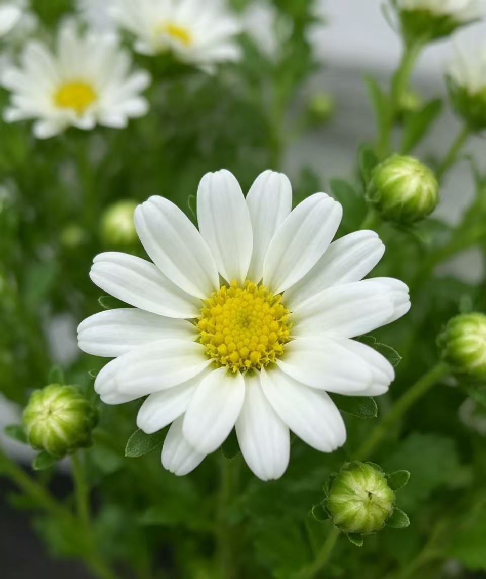 মিনি স্প্রে সাদা ক্রাইস্যান্থেমাম Mini Spray white chrysanthemum