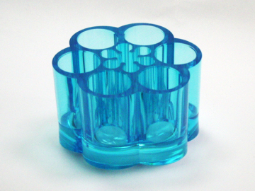 Acrylic Flower Shaped 6 Way Blue Lipstick Holder