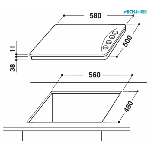 Indesit Cooking Range Glass Stove