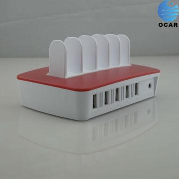 Multi USB Charger 5 port charging station for mobile phone