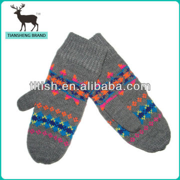 winter knit gloves jacquard cheap winter gloves