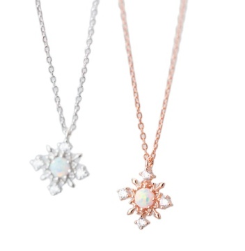 White Opal necklace 925 silver