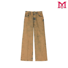 Stylish Brown Tie Dye Women's Jeans