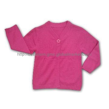 girls red knitted kids wear