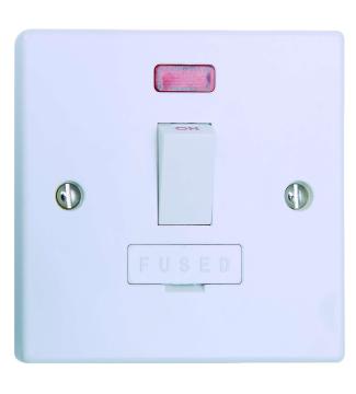 13 AMP Fused Connection Unit DP with Neon