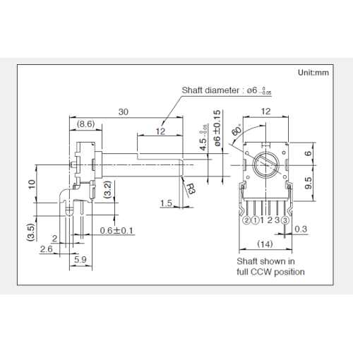 Rk12l-Serie Drehpotentiometer