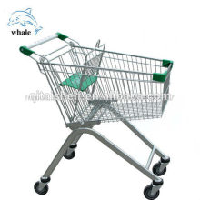 5"PU caster European style metal shoping trolley cart