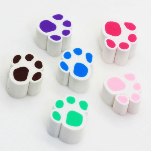 Colorido lindo Mini oso pequeño Paw arcilla polimérica en forma de garra cuentas de polímero de arcilla para decoración de arcilla hecha a mano Diy