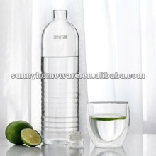 hand made high quality glass water bottle/square water bottle