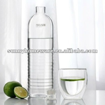 hand made high quality glass water bottle/square water bottle