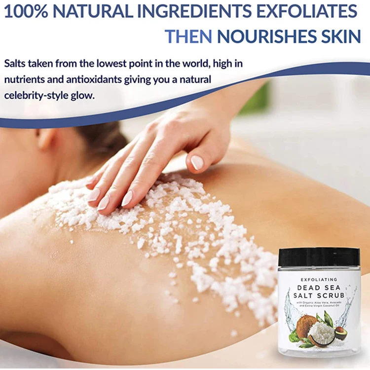 Dead Sea Salt Exfoliating Body Scrub Deep Cleansing Foot & Body Scrub Exfoliator