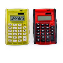 dual power personalized calculator with grip and flip