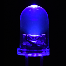 5-миллиметровый фиолетовый УФ-светодиод, 400 нм, прозрачность воды, 20 градусов
