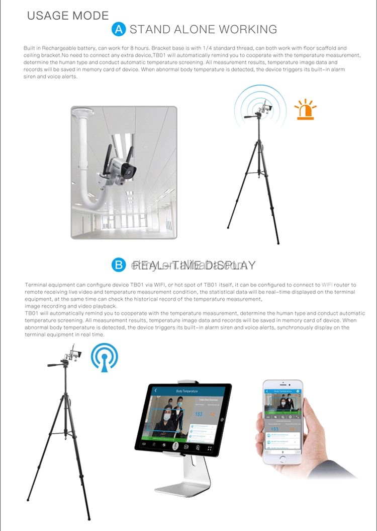 Human Body Temperature Measurement Thermal Camera CCTV Camera Body Temperature Camera Thermal