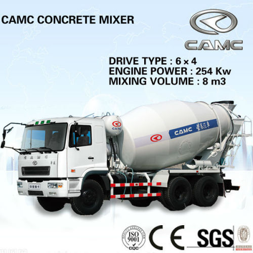 CAMC small concrete mixer truck (Mixing Volume: 6m3, Engine Power: 336HP) of concrete mixer truck
