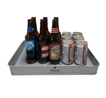 Square Tray with Galvanized Metal
