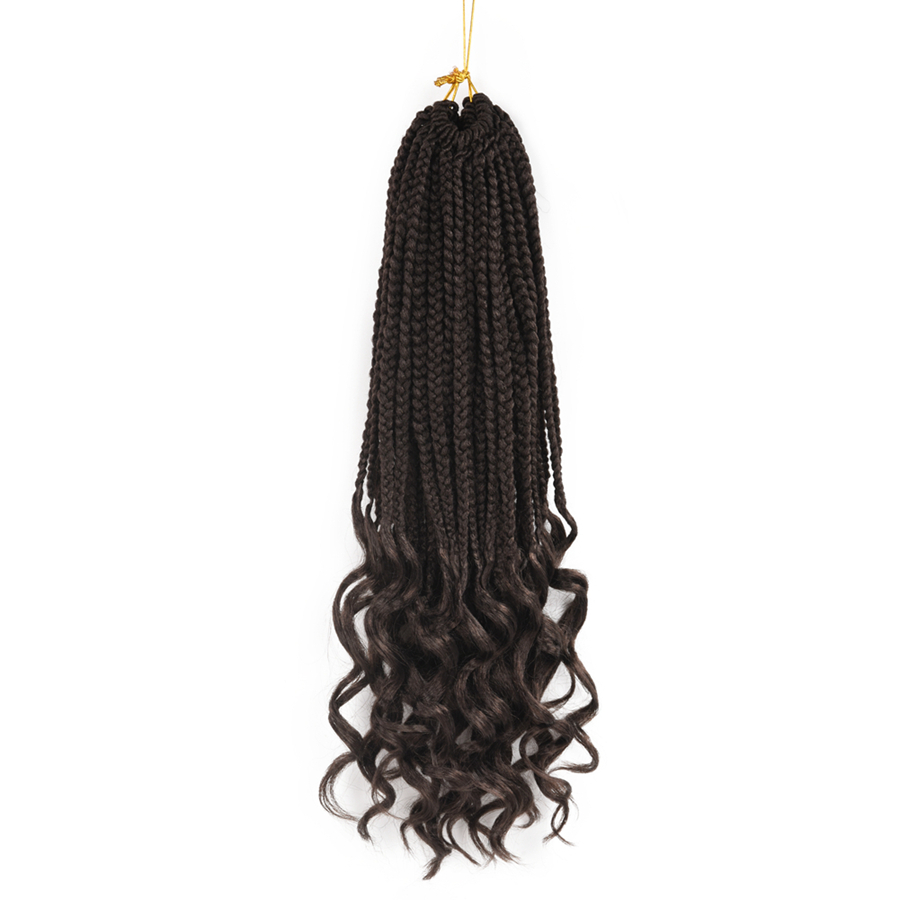 Julianna 18 Inch 3D Split Twist Curly End Synthetic Crochet Hair curly Box Braid Hair Extensions